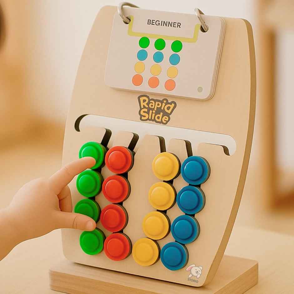 Storio Rapid Slide Montessori Puzzle | Color & Shape Matching Toy