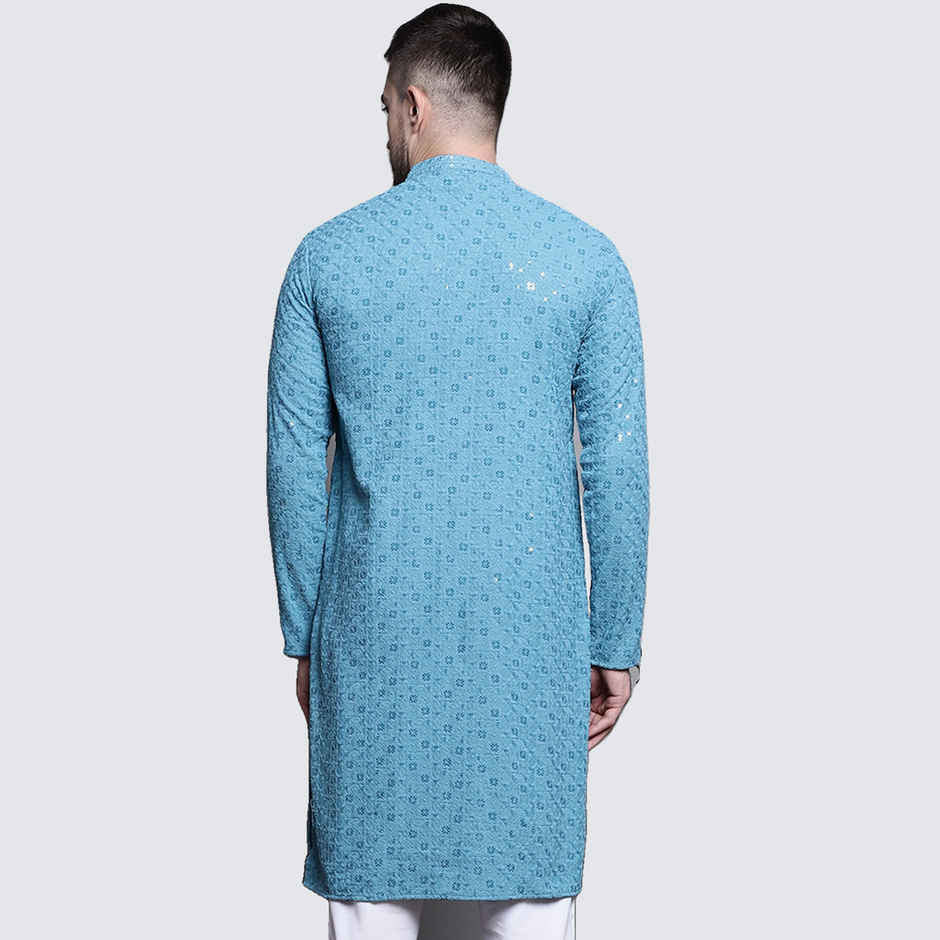 Jompers Men's Kurta | Ko 5006 | Blue - M