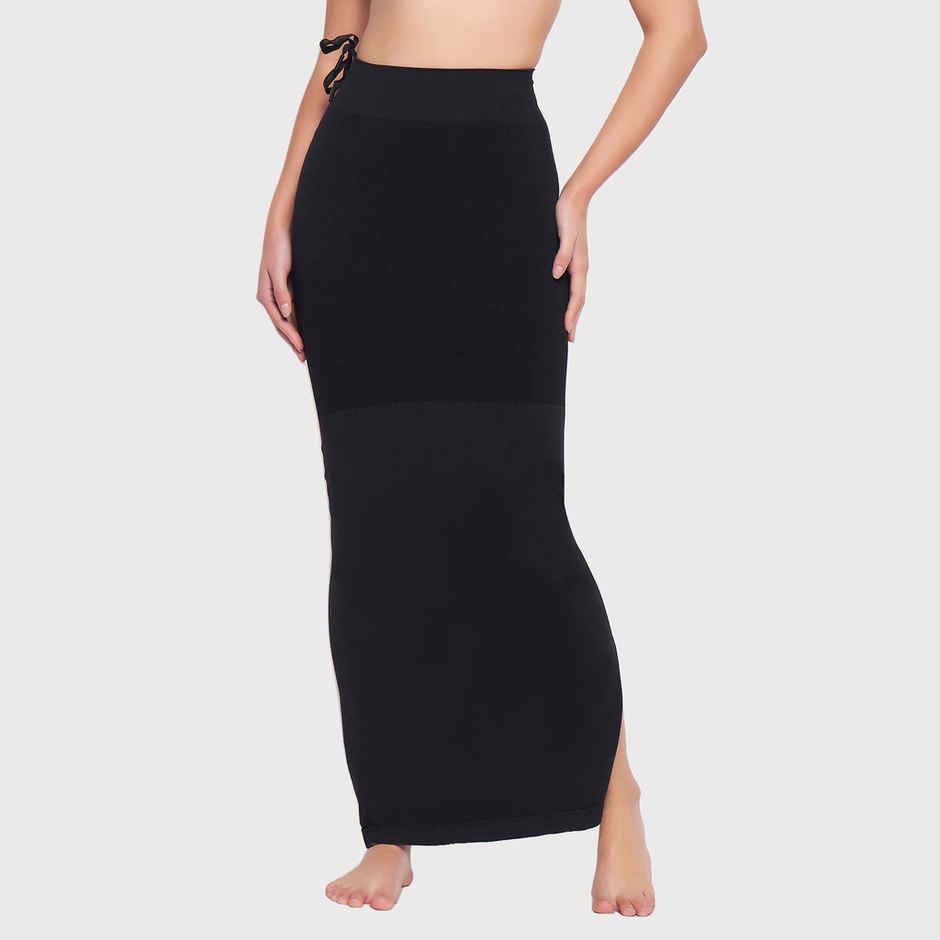 Clovia Saree Shapewear Petticoat With Drawstring (Black - Xxl)