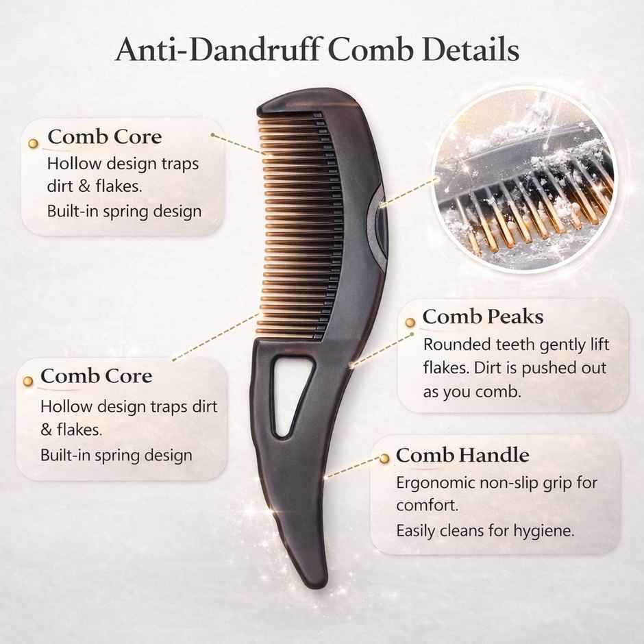 Sanfe Dandruff Care Advanced Scalp Cleaning Comb For Healthy Scalp