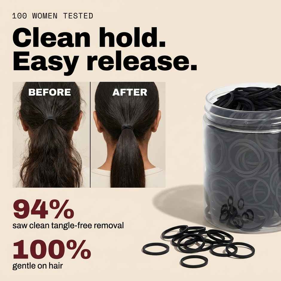 Multibrite Small Elastic Hair Ties | Black