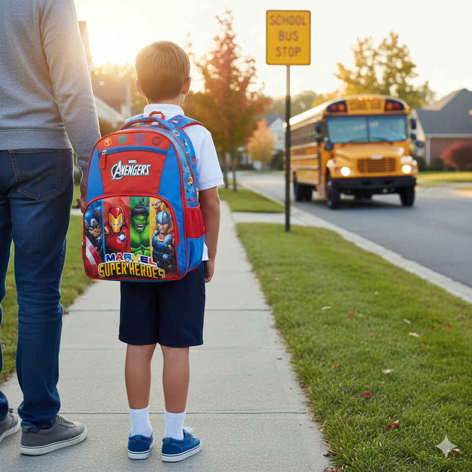 Striders Marvel Avengers School Bag 16 Inch Kids Backpack for School & Tuition