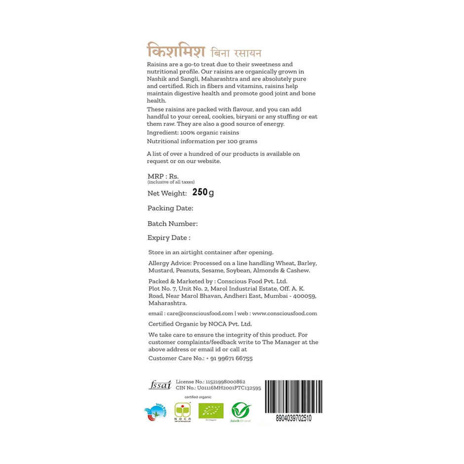 Conscious Food Organic Raisins