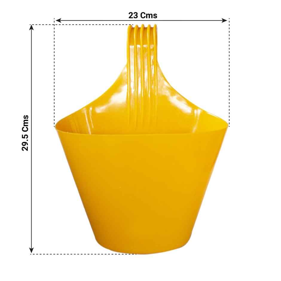 Plastic Hanging Plant Pot | 23 x 29.5 cm | Multicolour