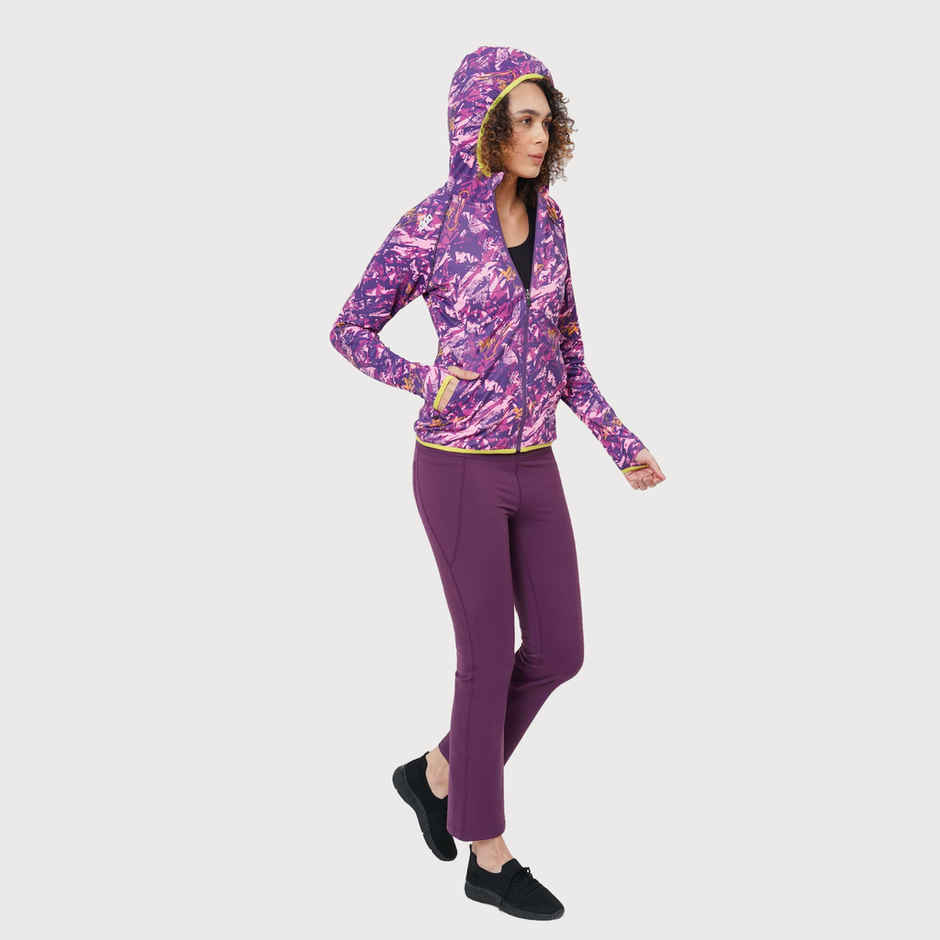 Dida Women's Sports Jacket | Regular Comfortable Stretchable Dry-Fit | Purple - L