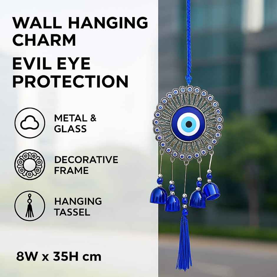 Perpetual Evil Eye Bell Wind Chime Decor