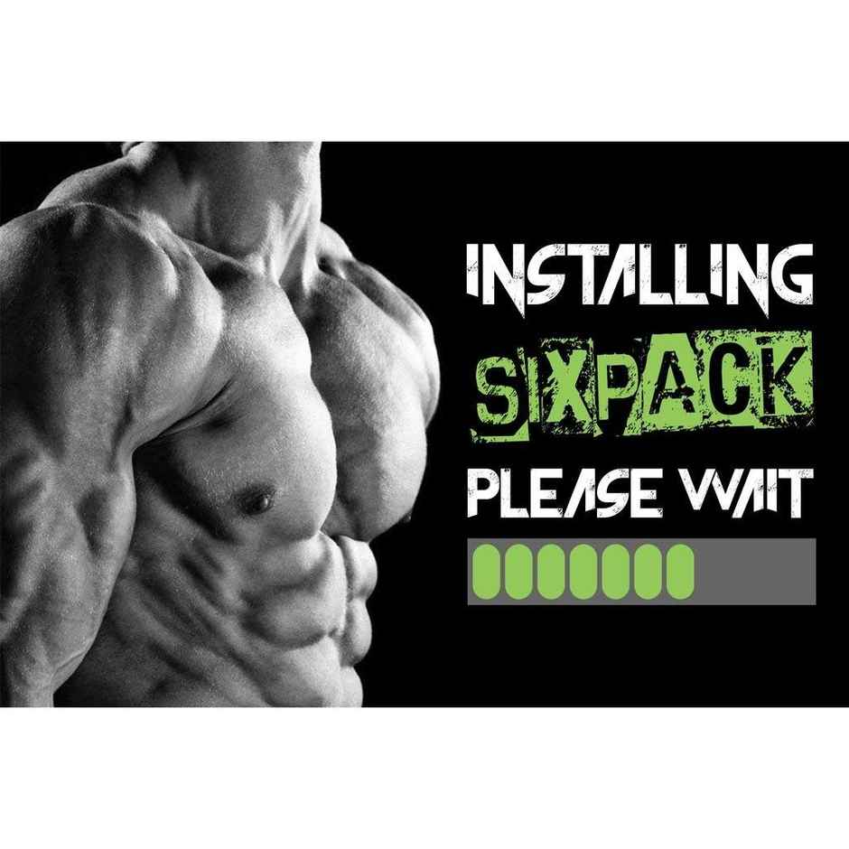 Paper Plane Design Motivational Gym Workout Posters For Wall | Size 12 x 18 Inch | D3