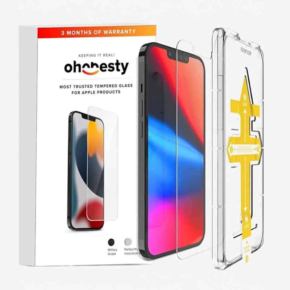 OHONESTY Tempered Glass for iPhone 14 Pro| Sensor Protection| Easy Fit with Applicator