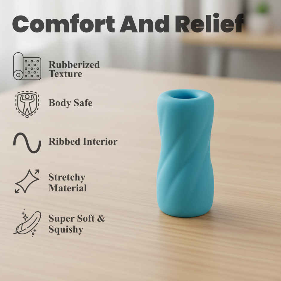 Qibox Men's Portable Personal Massager Soft Silicone Design Compact and Travel Friendly