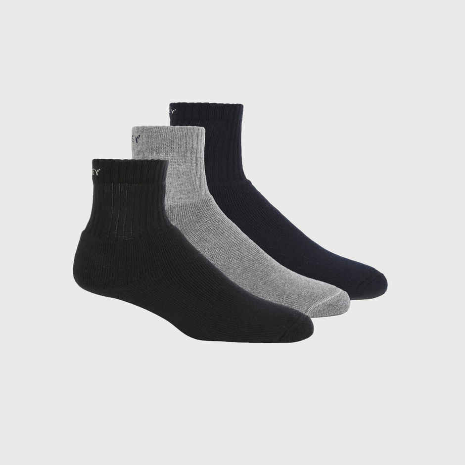 Jockey 7036 Men's Compact Cotton Terry Ankle Length Socks|PO3 | Multi Colour-FS
