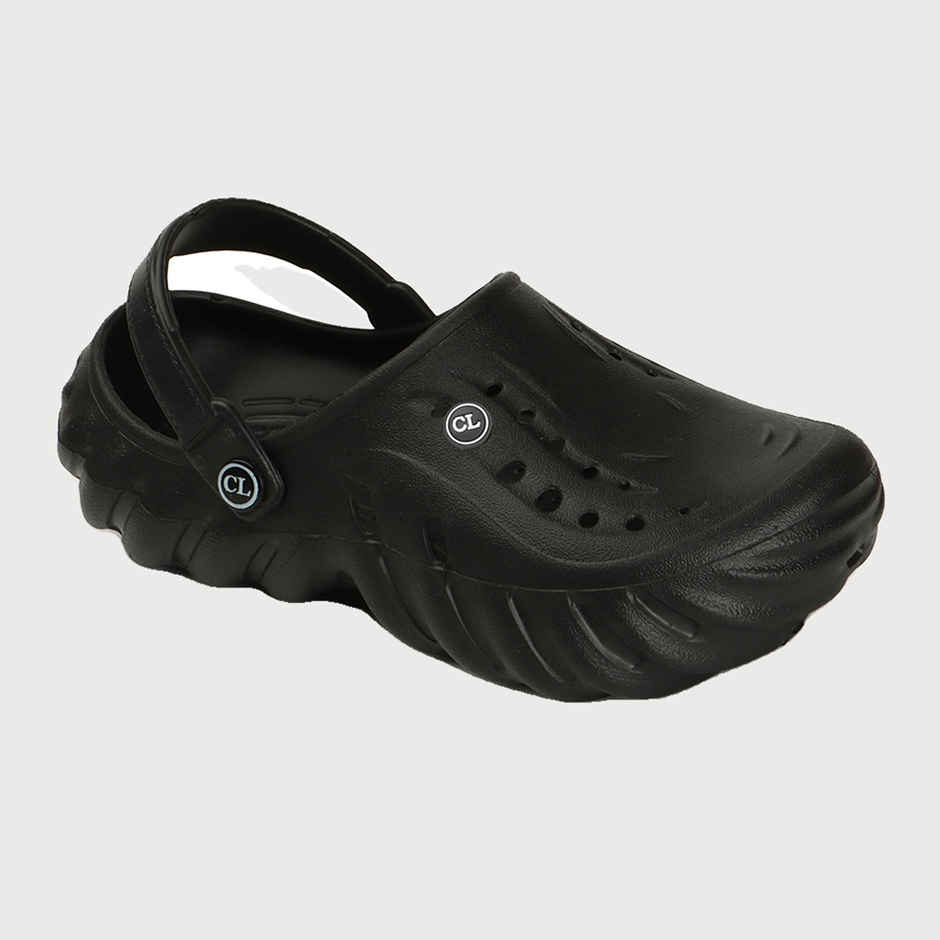 Carlton London Black Comfortable Men Clogs Shoes | UK 6