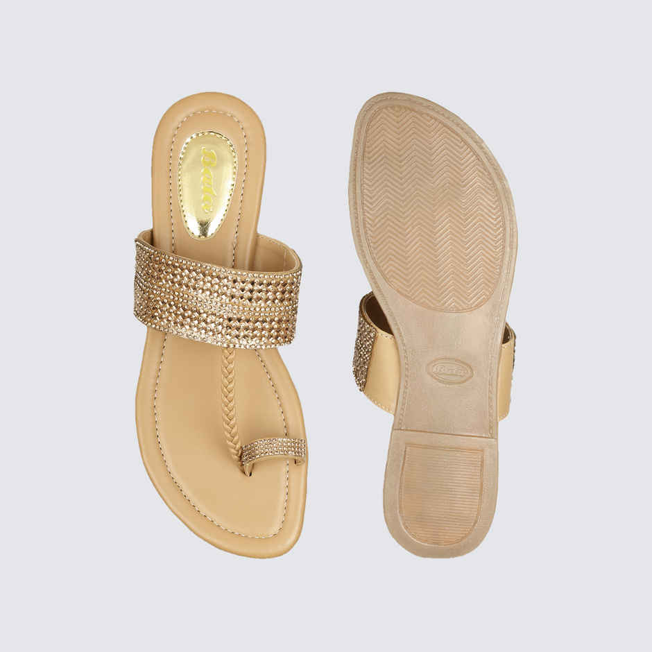 Bata Gold Flip-Flop For Women | UK 8