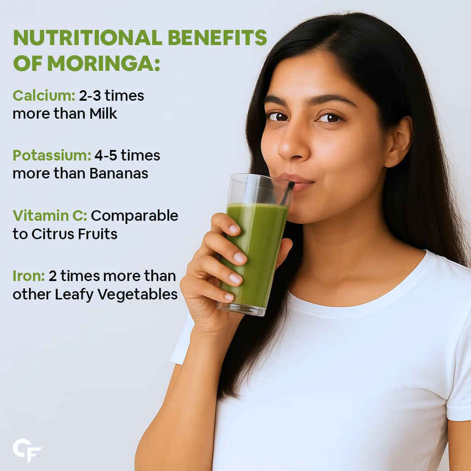 Carbamide Forte 100% Organic Moringa Powder - Moringa Oleifera USDA Certified Moringa Leaves Powder