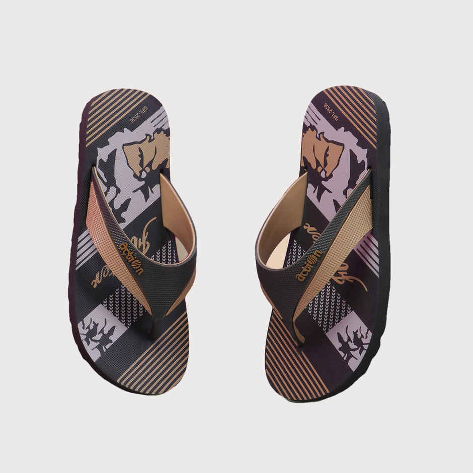 Action Men's Gfl-2538 Slippers | Evening Walk | Bathroom | Room Slippers | Mehandi Beige - UK 9