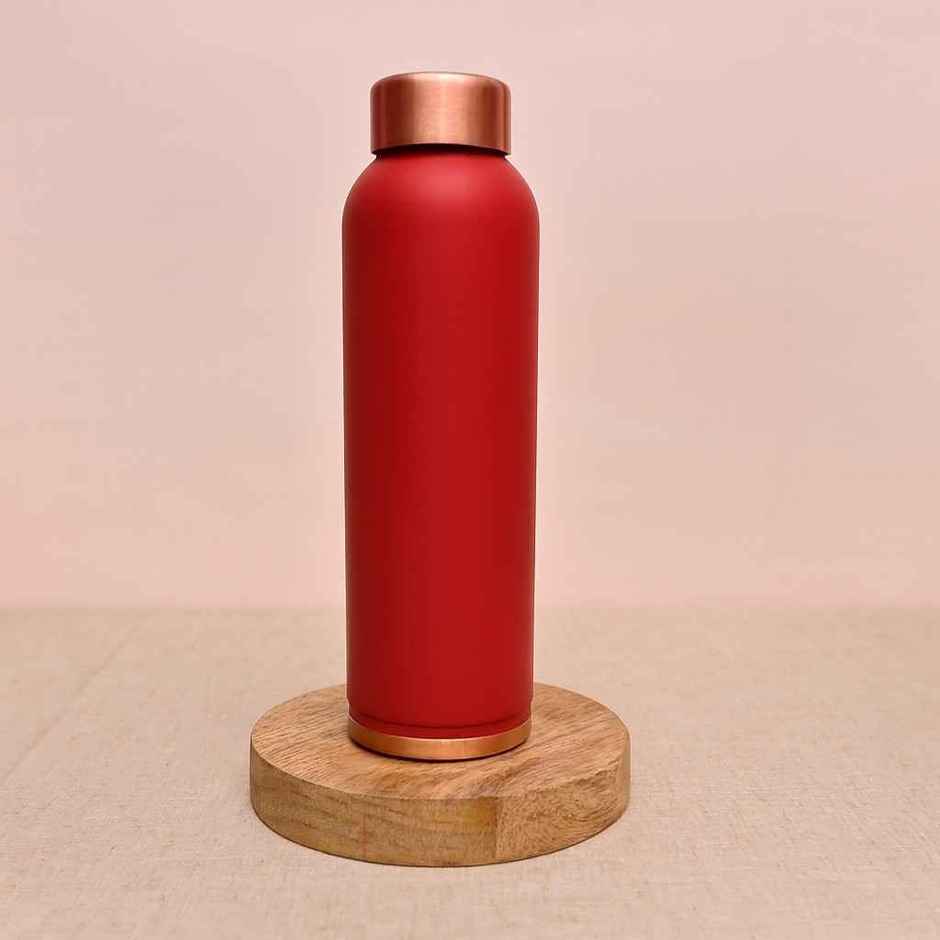 OGGN Copper Water Bottle For Daily & Office Use 950 ml, Red |Pure Copper