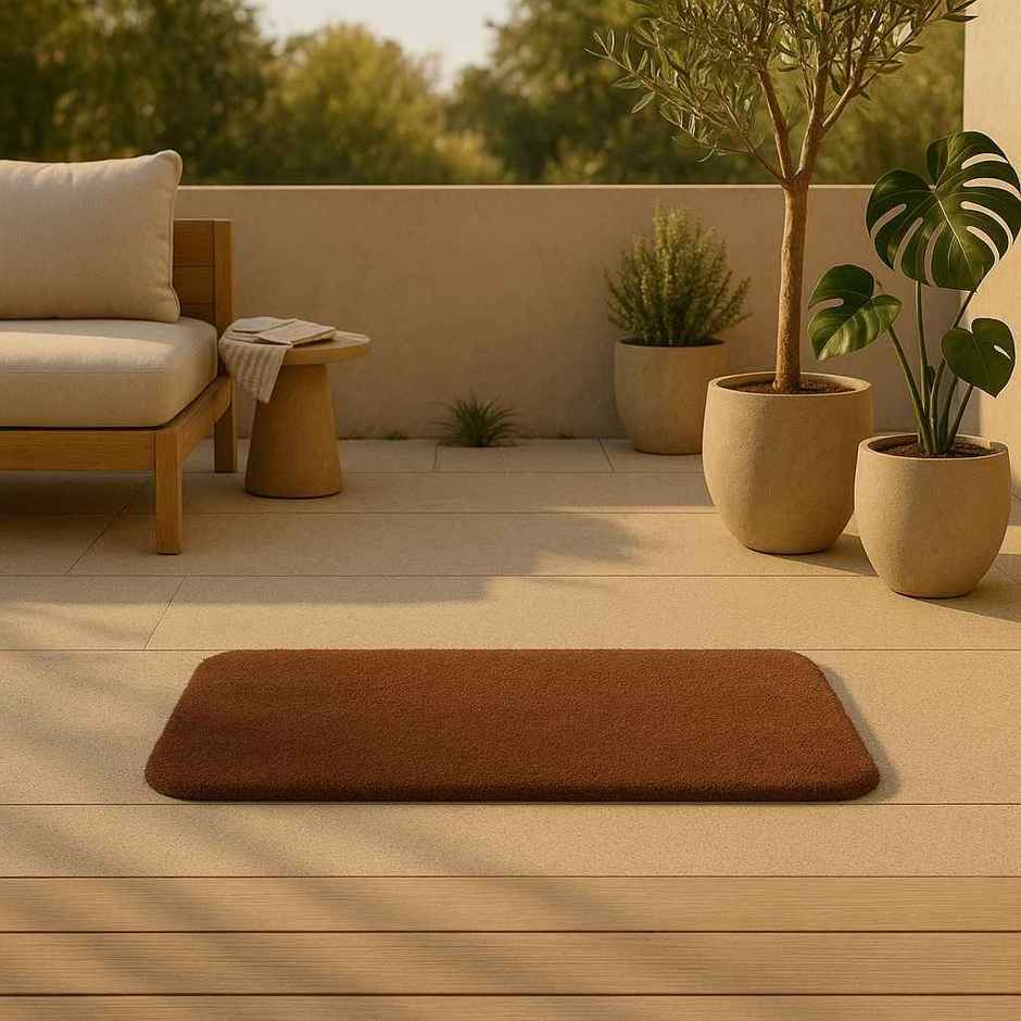 Microfiber Door Mat | Brown | 58 x 38 cm | Reusable