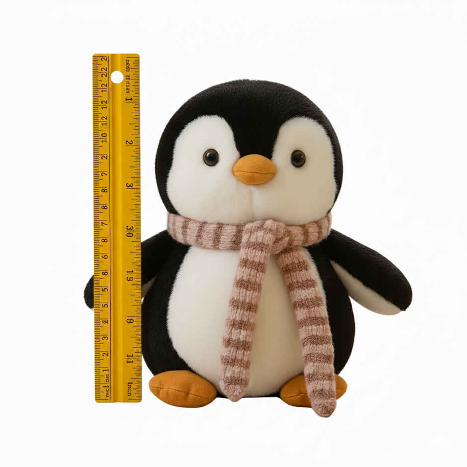DearJoy Playful Penguin with Muffler Soft Toy Black 25 cm
