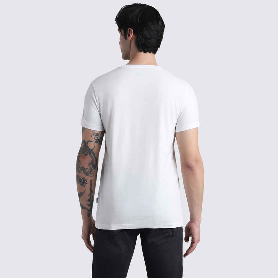 Jack & Jones Men's Cotton Slim fit T-shirt | Cloud Dancer - L