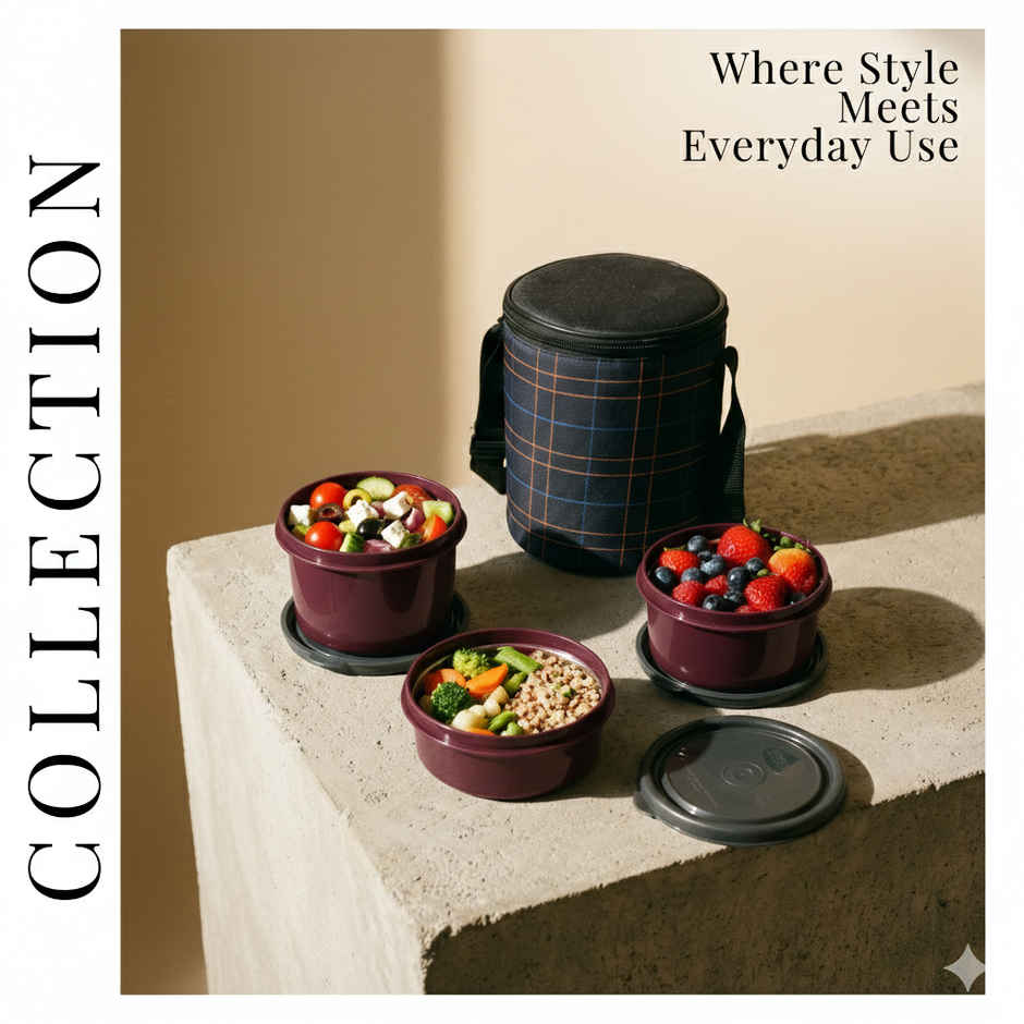 Jenson Microwave Safe Tower Lunch Box | Round