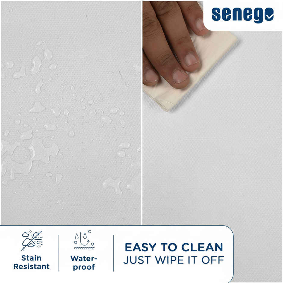 Senego Anti Slip Mat | 1.5 m | Shelf Liner Mat for Kitchen/Cupboard/Drawers | 45 cm x 1.5 m | White | EVA, BPA Free