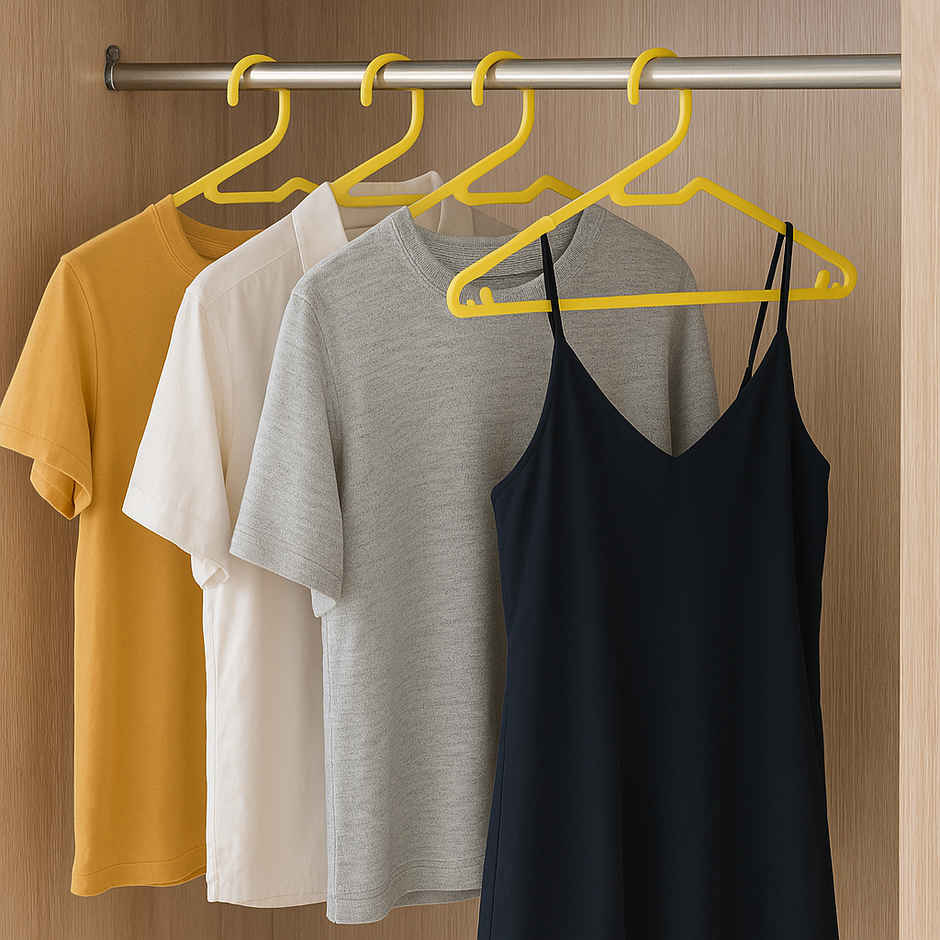 Sinco Super Plastic Cloth Hanger - Pack of 3 pcs - Yellow