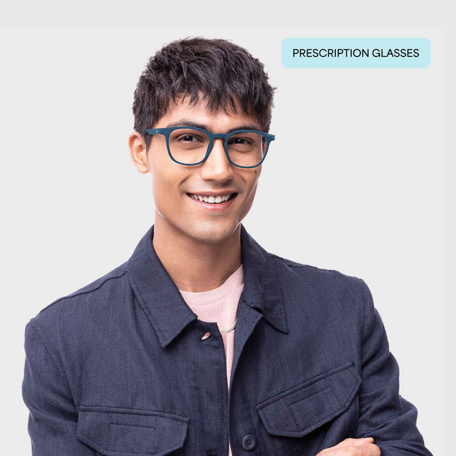 Hustlr Power by Lenskart Unisex Acetate Computer Glasses | Navy - M