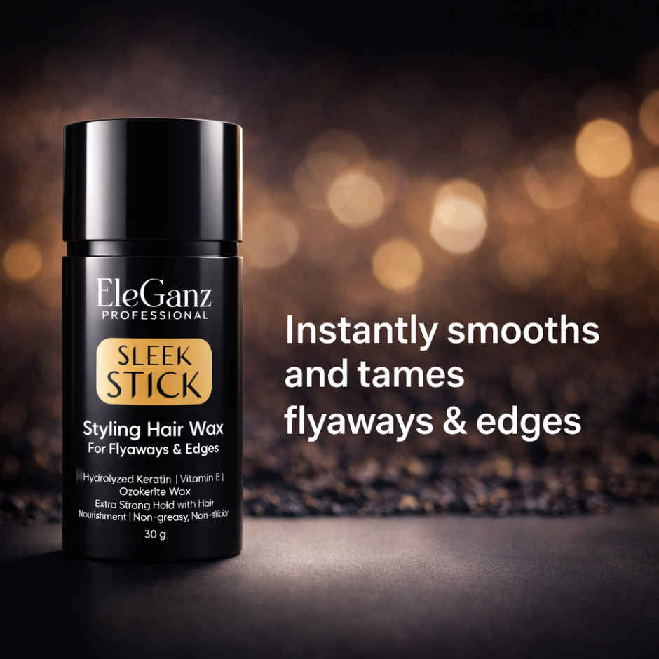 EleGanz Professional Sleek Stick | Hair Wax Stick | High Shine | Sets Flyaways | Non Sticky