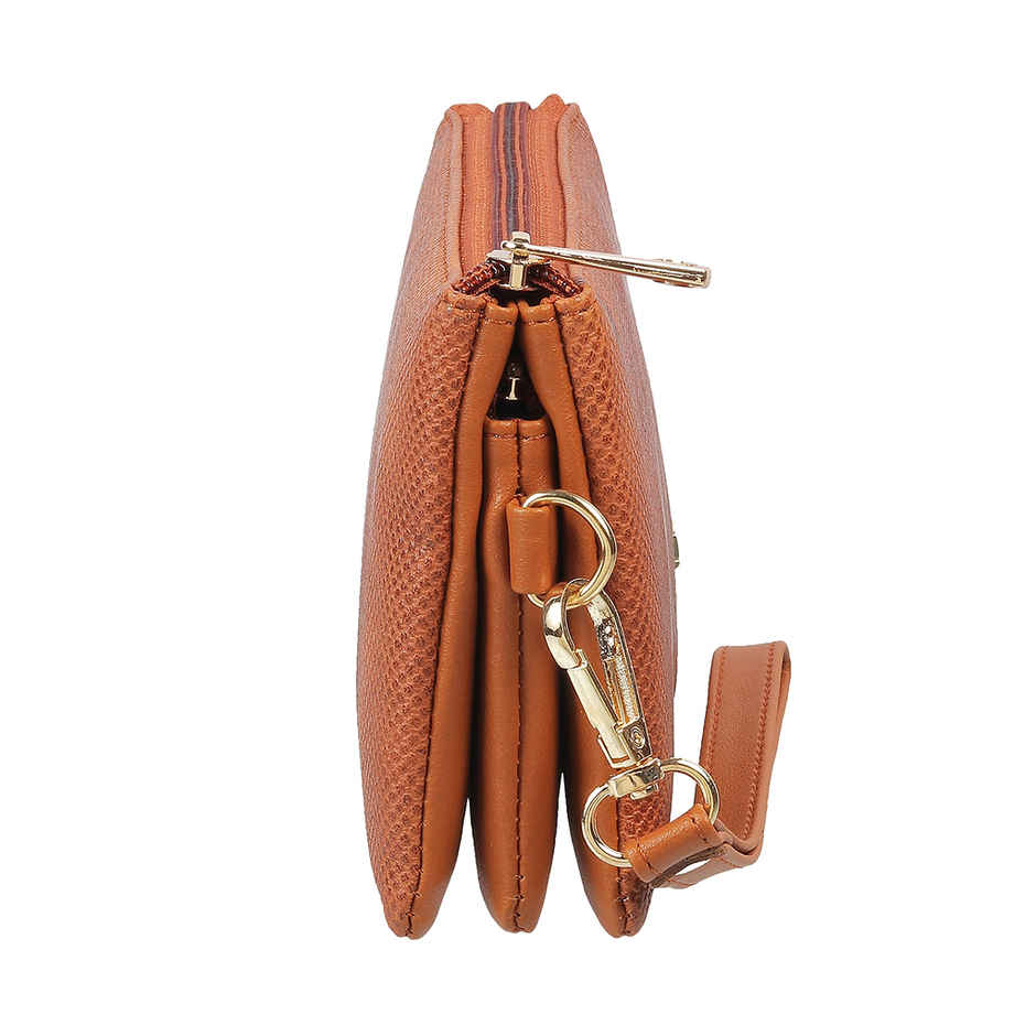 Mochi Tan Synthetic Wallet for Women | 95-7660-23