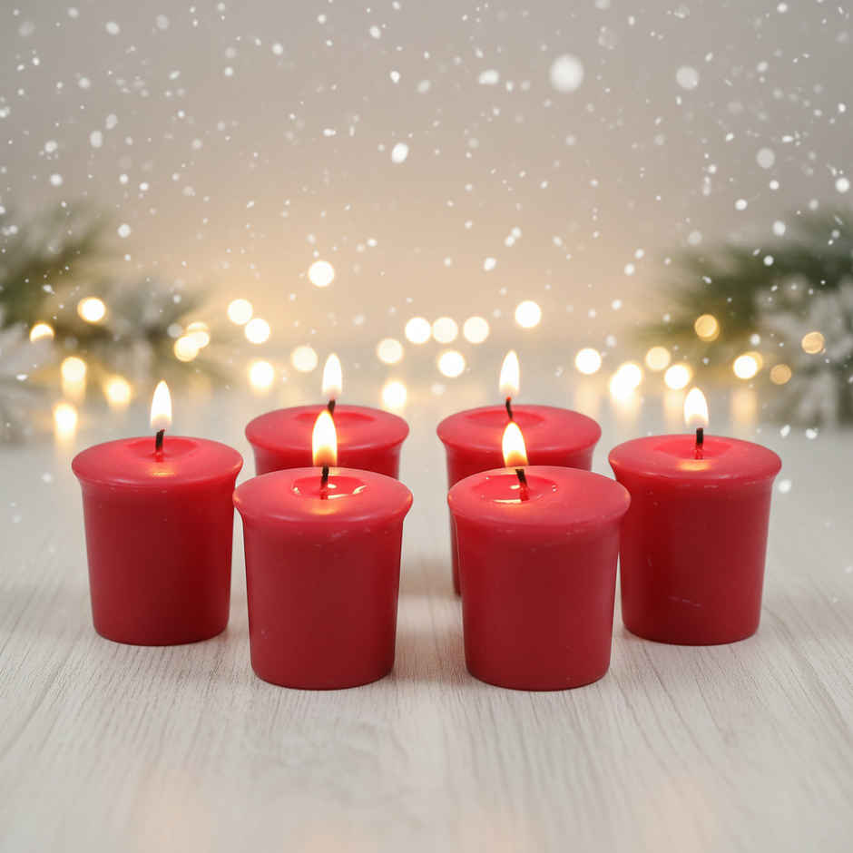 Rose Scented Votive Candles | Pack of 6 | Samsidhi