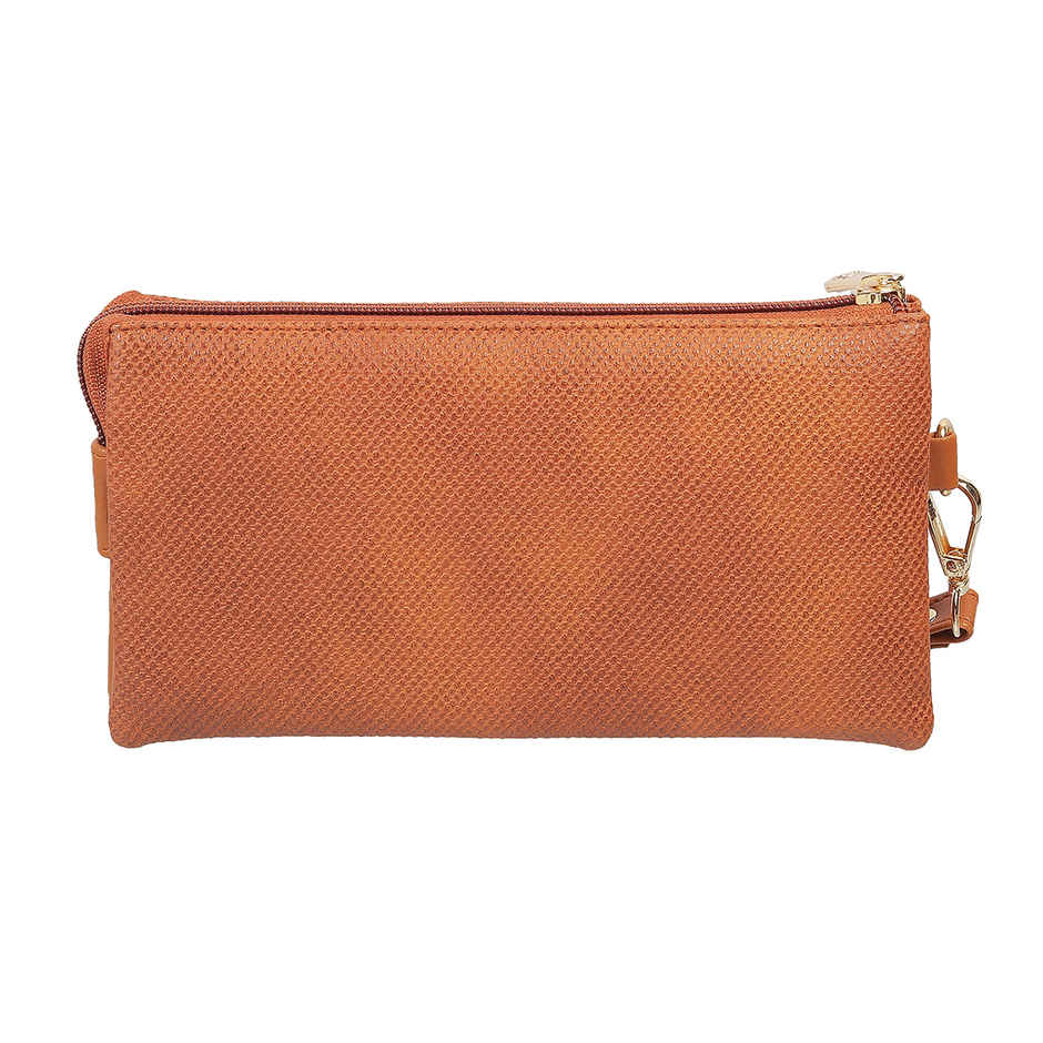Mochi Tan Synthetic Wallet for Women | 95-7660-23