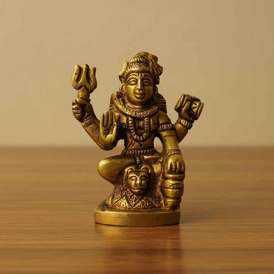 Aksharveda Brass Shiv ji Idol - 2.5 Inch
