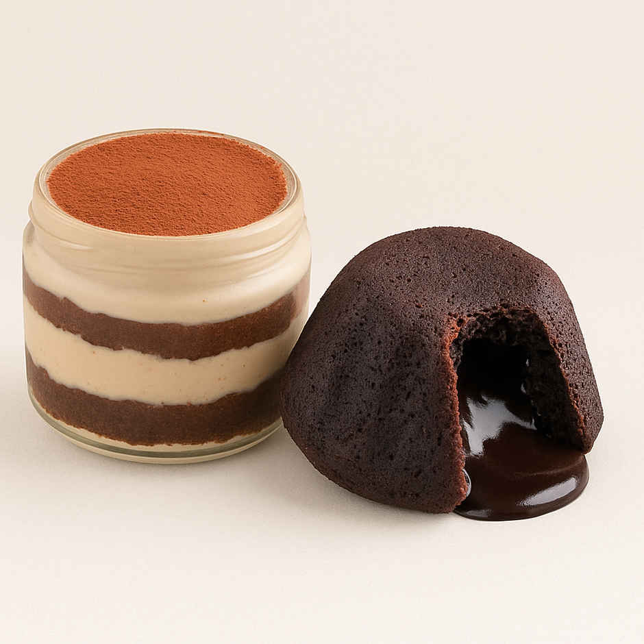 Chocolate Mousse (1pc) & Tiramisu (1pc) Combo   