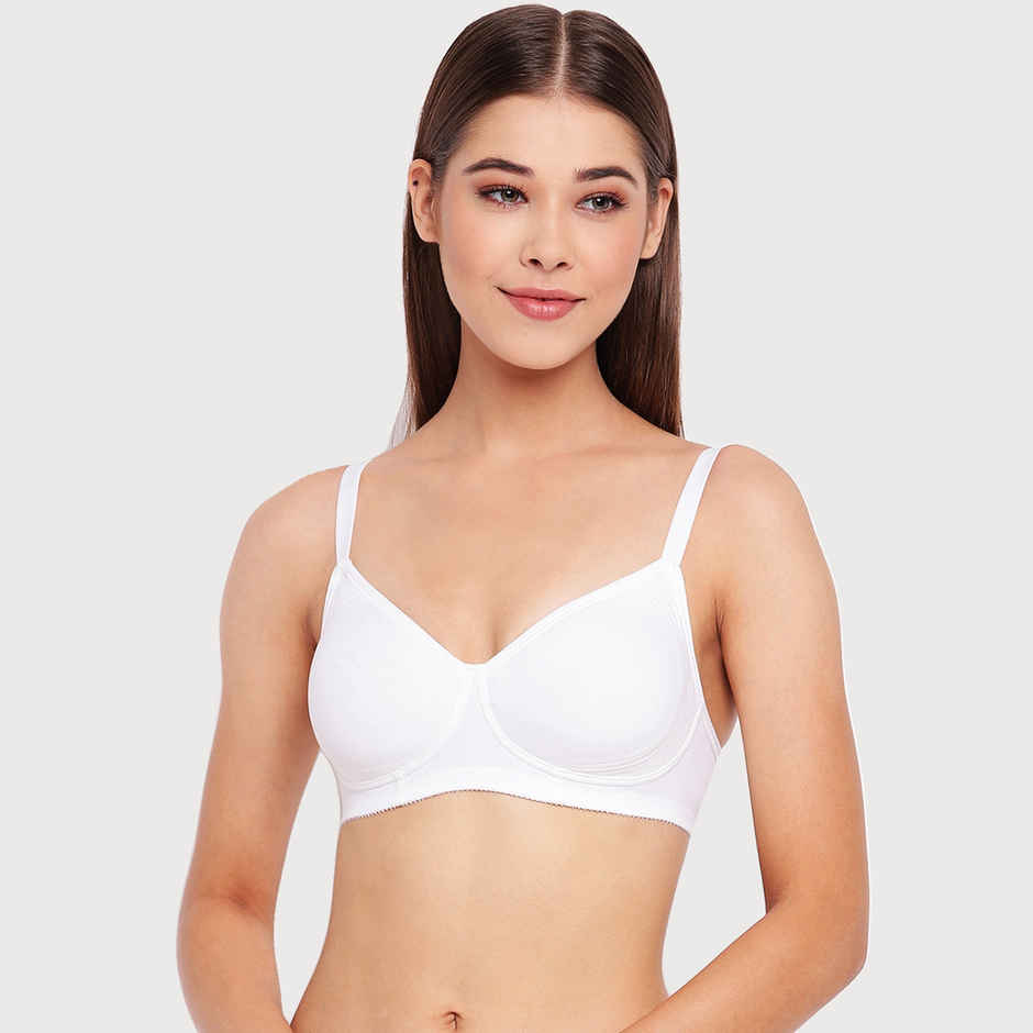 Enamor Women's A042 Side Support Shaper Fab-Cool Cotton Bra | Non Padded | Wirefree | White - 34C