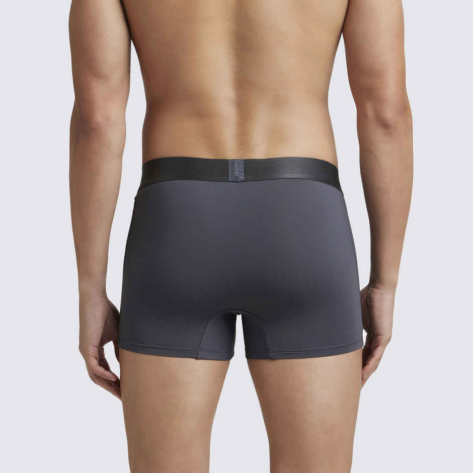 Jockey IC28 Men's Tactel Microfiber Elastane Stretch Underwear Solid Trunk | Ebony-L