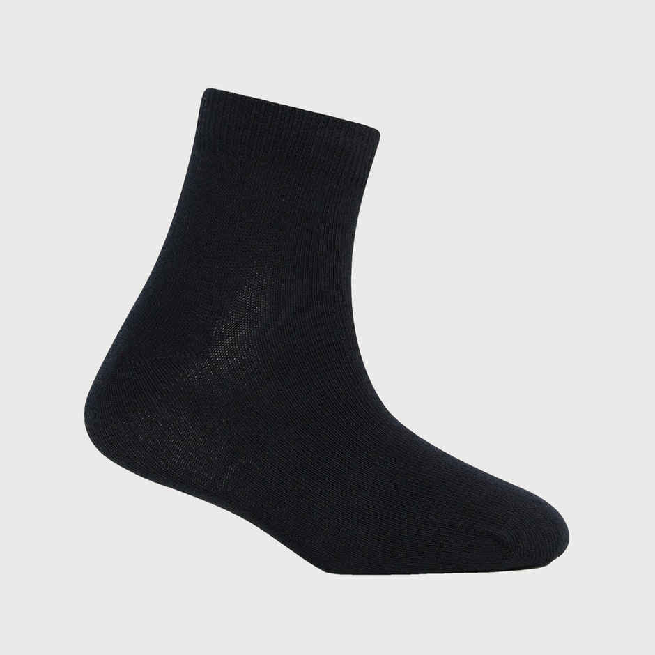 Jockey Unisex Solid Cotton, Nylon and Elastane Ankle Length Socks | Black | 5 - 6 years