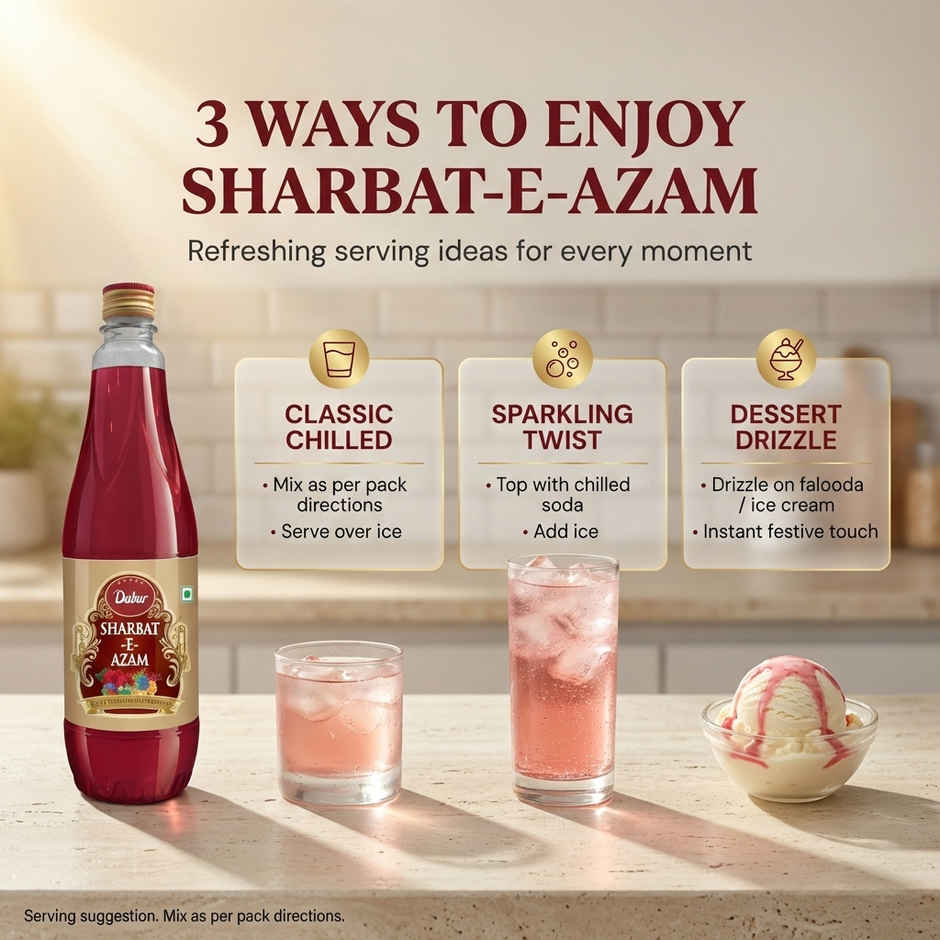 Dabur Sharbat E Azam Rose Syrup