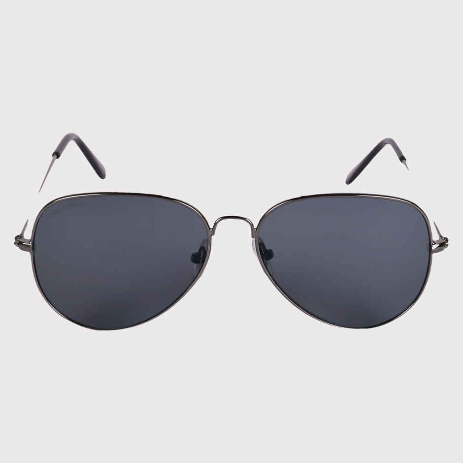 NuVew Unisex Aviator Sunglasses | Gun Metal and Black - Medium