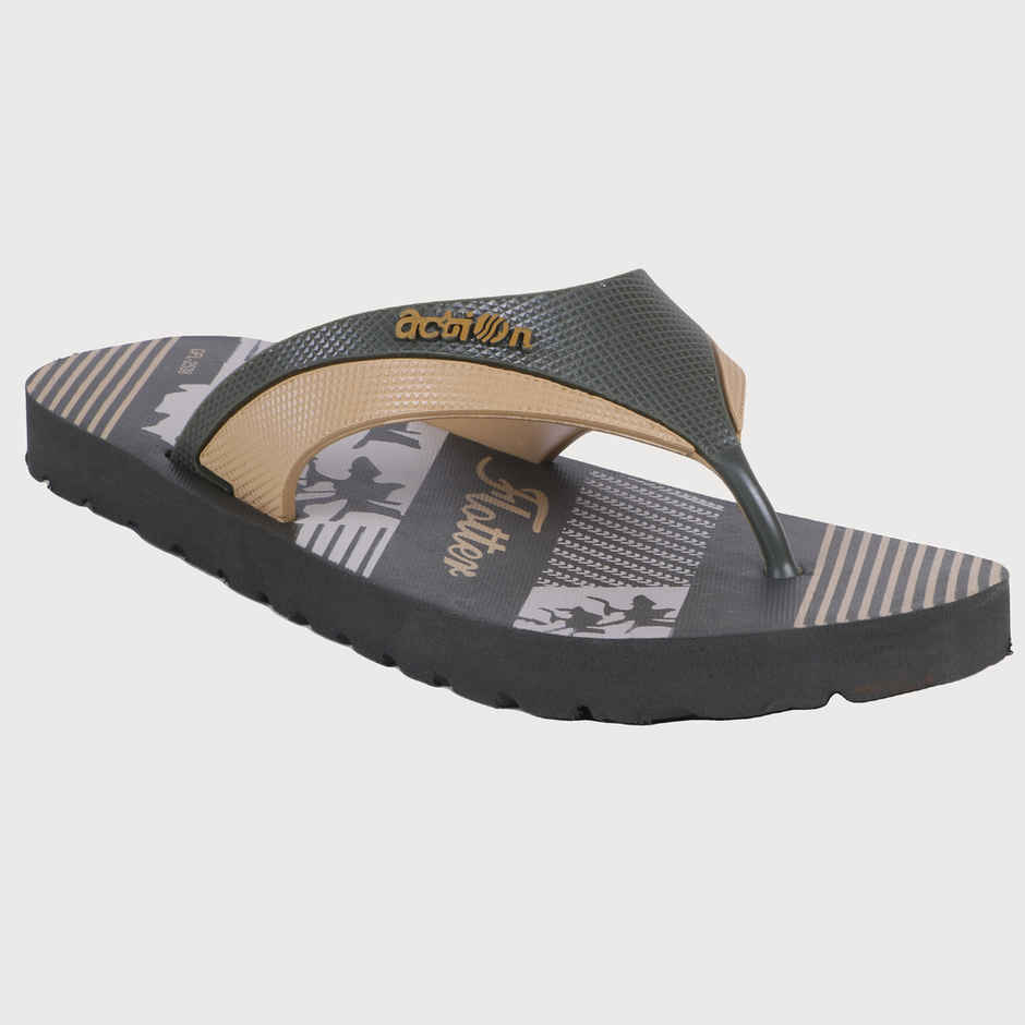 Action Men's Gfl-2538 Slippers | Evening Walk | Bathroom | Room Slippers | Mehandi Beige - UK 9