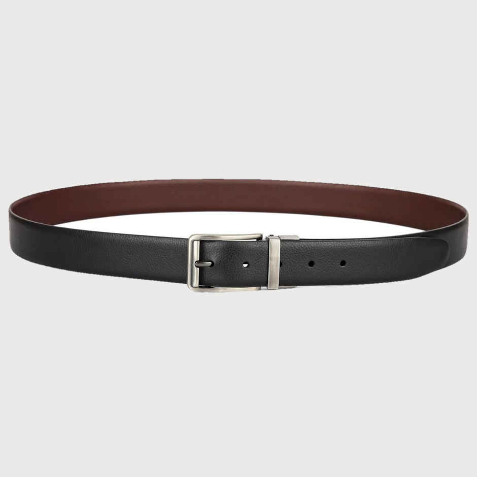 Wildhorn Men's Textured Genuine Leather Reversible Belt | Black and Brown - Free Size