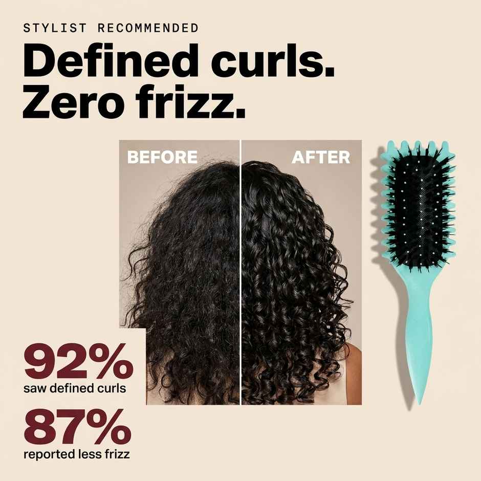 Gleva Curl Defining Hair Brush | Light Blue