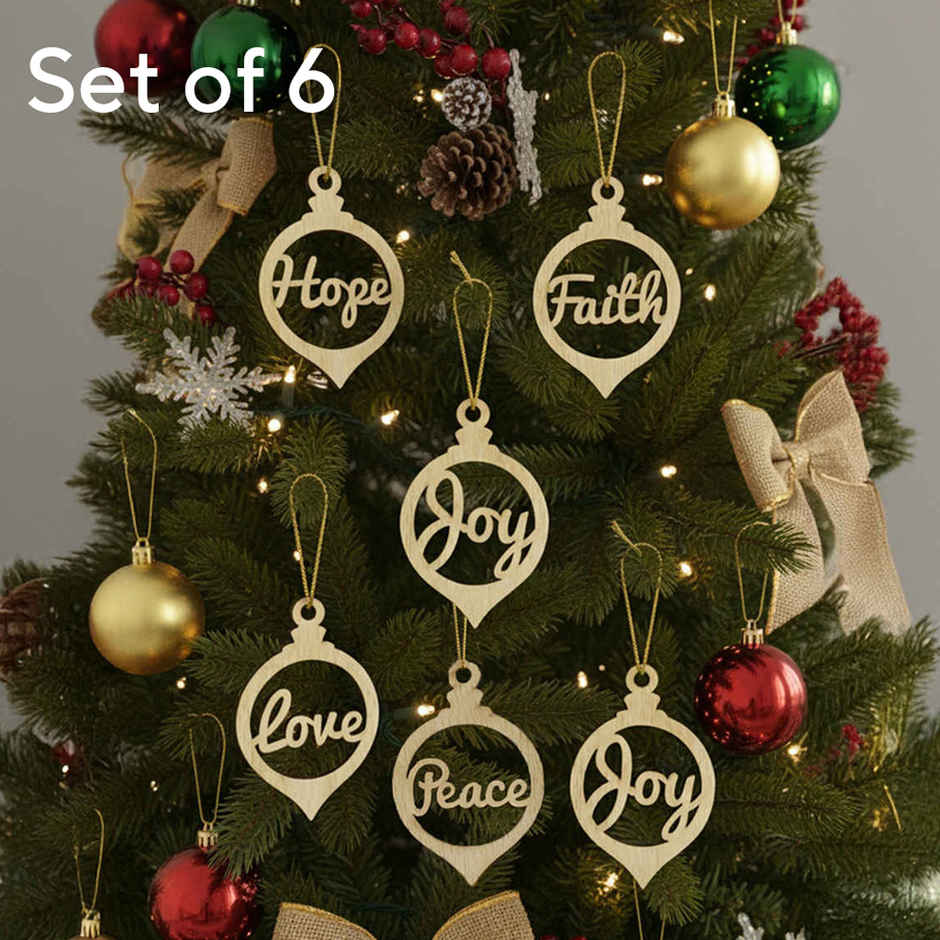 Christmas Tree Ornaments with Inspirational Words | Motivational Decor | Mad Over Prints