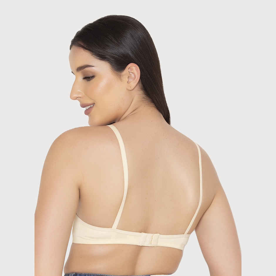 Clovia Women Non-Padded Non-Wired Full Cup T-Shirt Bra - Beige, Light Pink | 34C