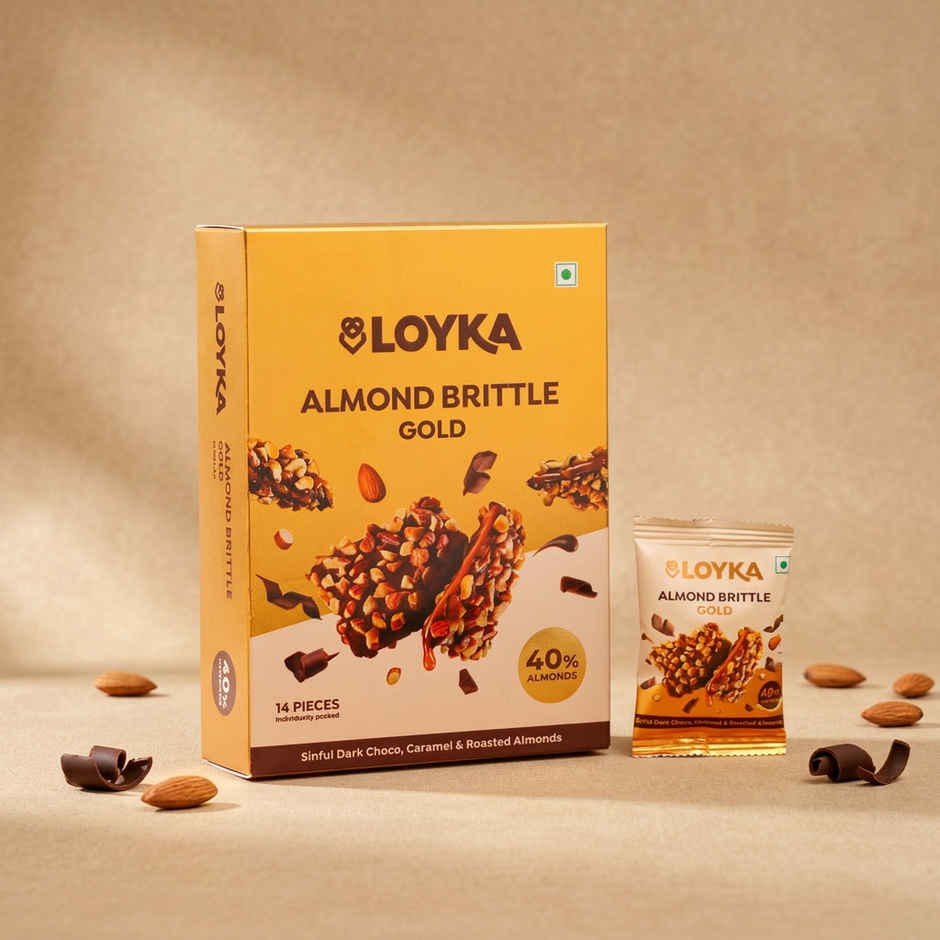 Loyka Almond Brittle Gold Chocolate Box | 203 G