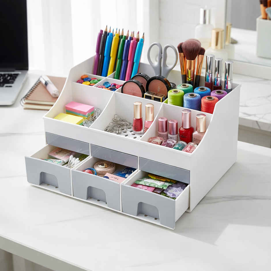Fablue Multipurpose Desk Organizer | White