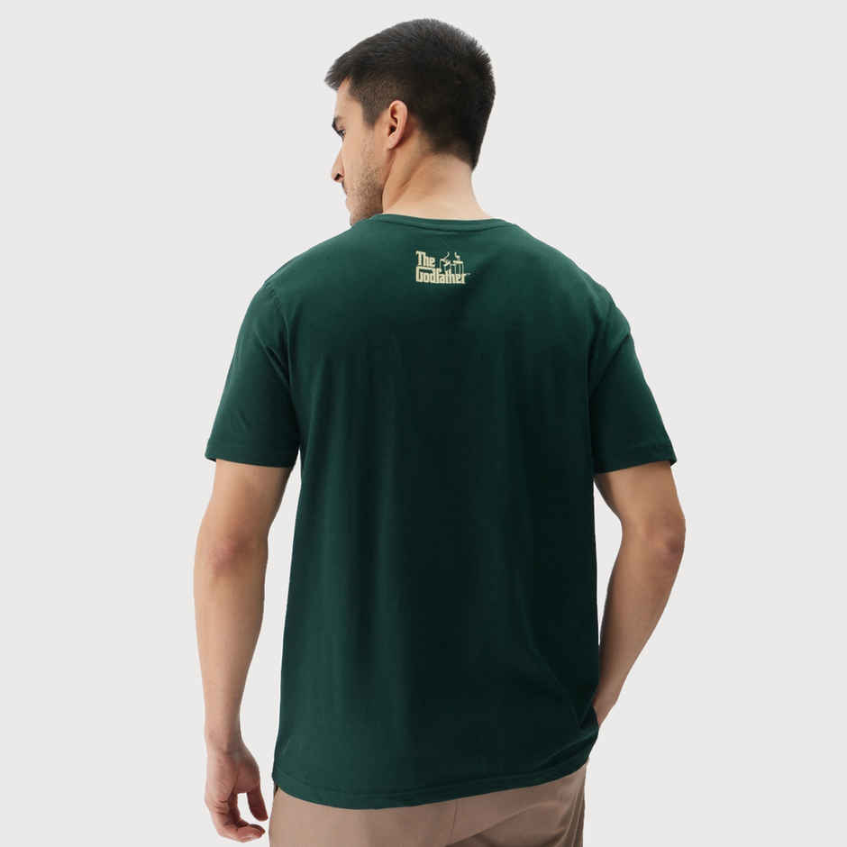 The Souled Store Men's Regular The Godfather-Five Families Men's T-shirts | Green | L