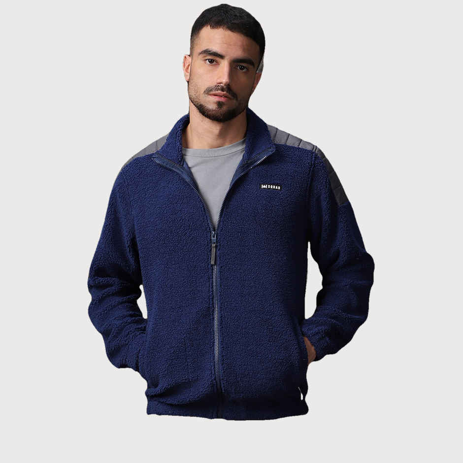 High Star Men's Self Design Sweatshirt | Blue - L