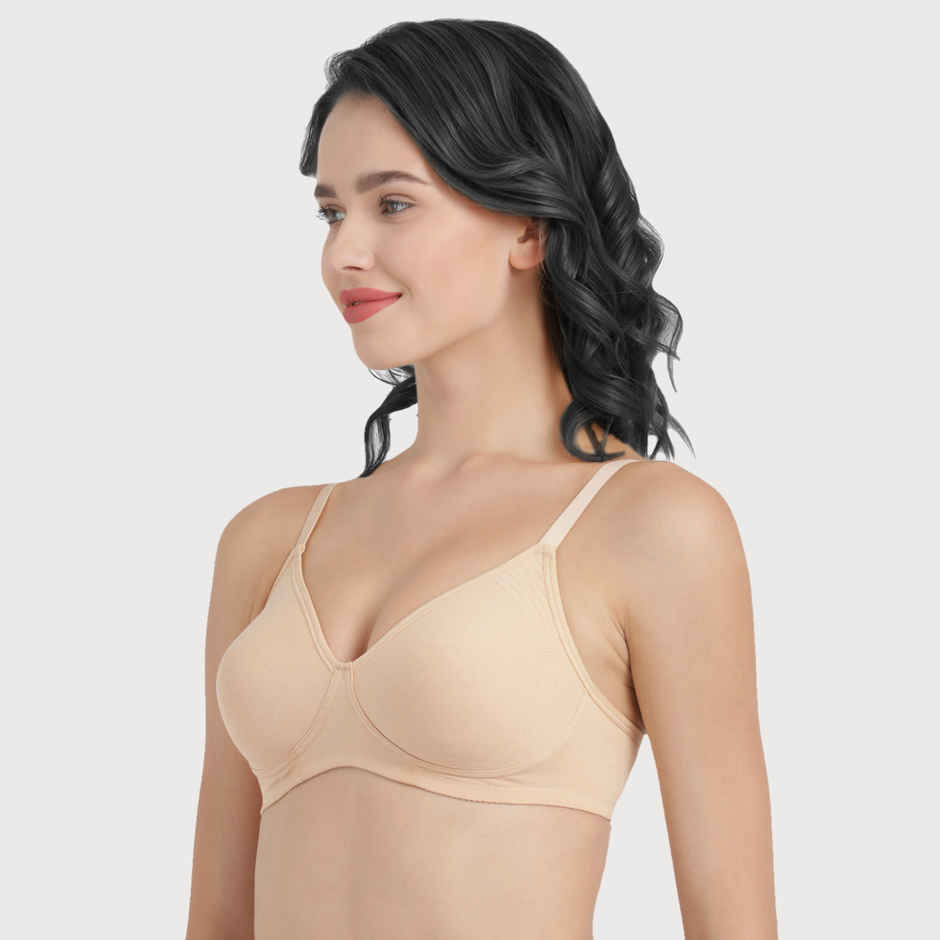 Enamor Women's A042 Side Support Shaper Fab-Cool Cotton Bra | Non Padded | Wirefree | Skin - 34D