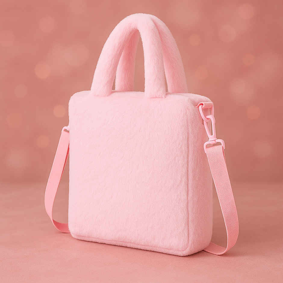 Kidara Unicorn Fur Crossbody Bag Baby Pink