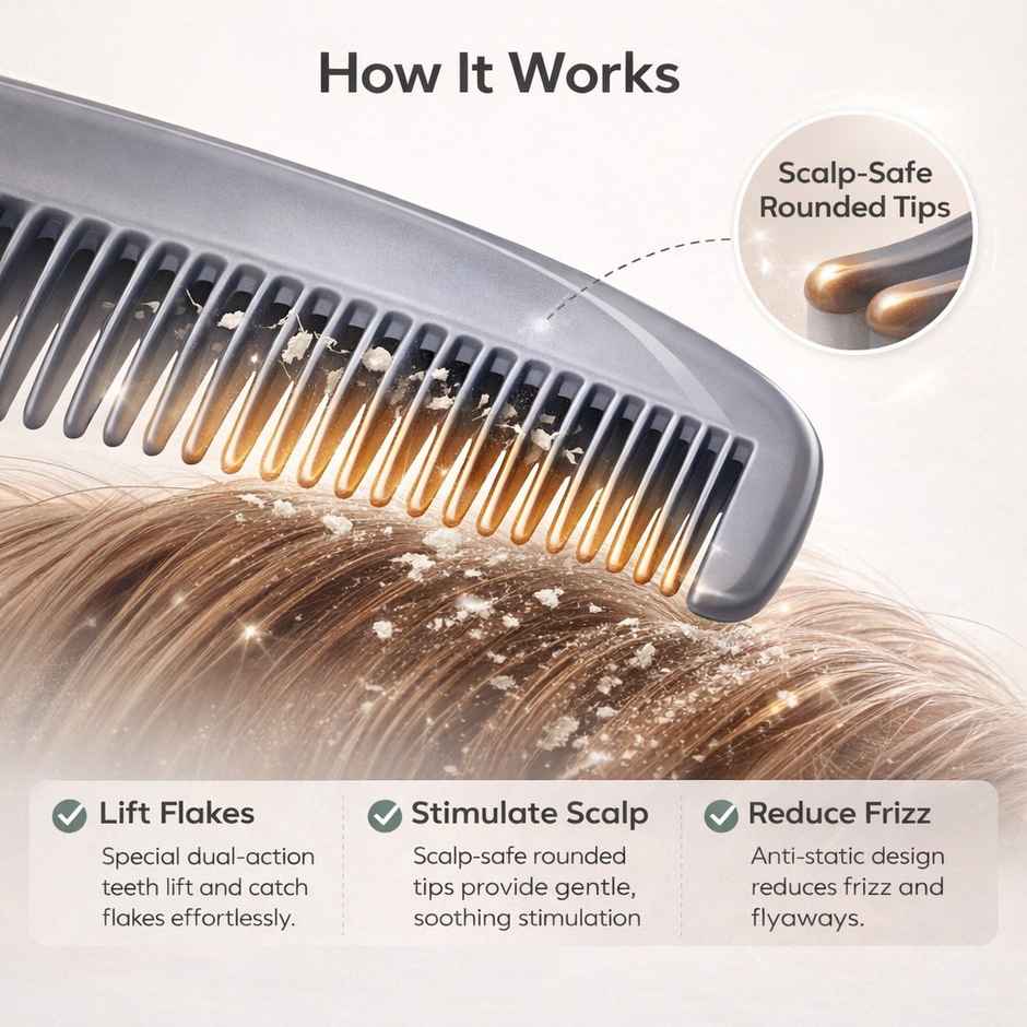Sanfe Dandruff Care Advanced Scalp Cleaning Comb For Healthy Scalp