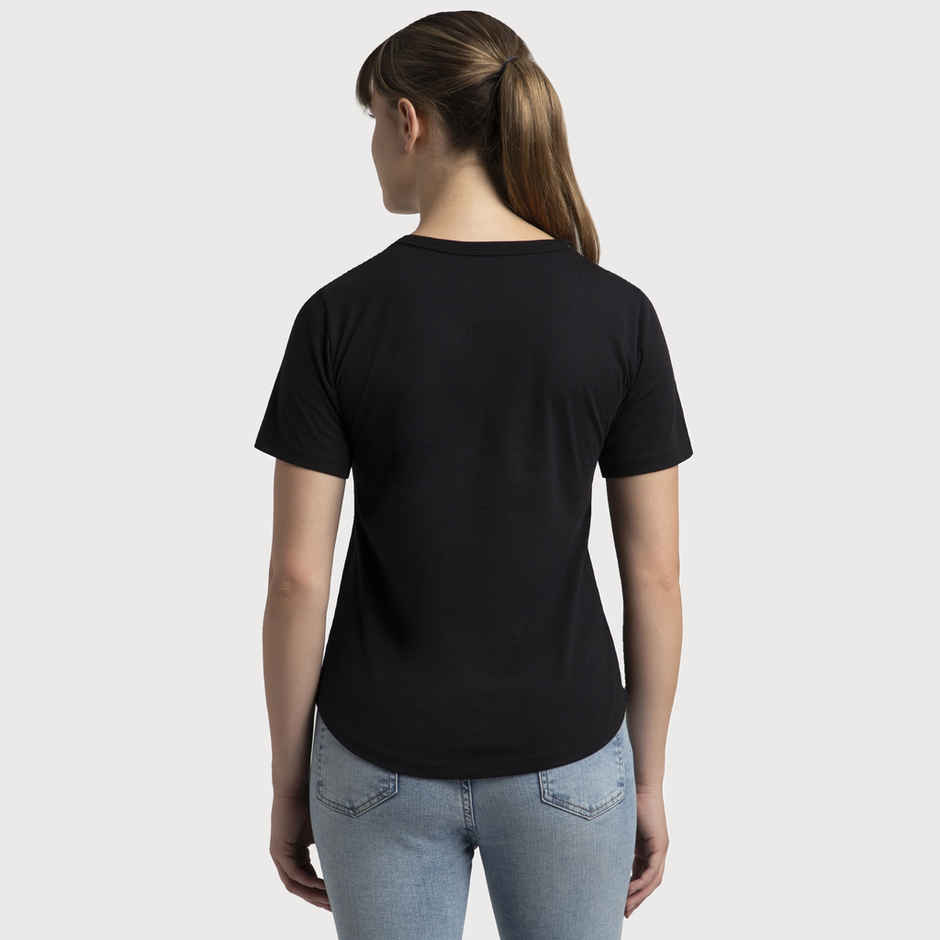 Jockey Women Cotton Rich Half Sleeve T-shirt | Black - XL